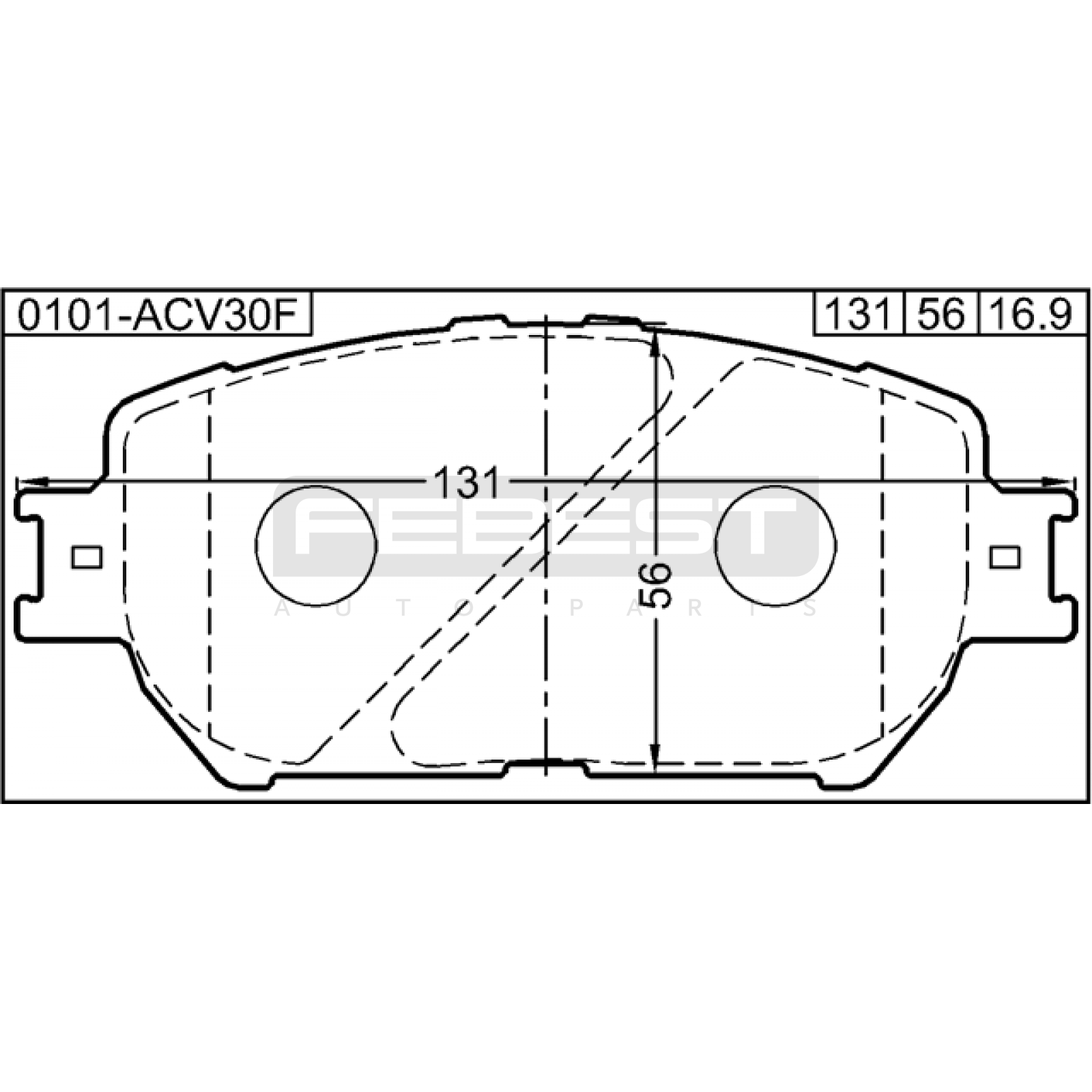 КОЛОДКИ ТОРМОЗНЫЕ TOYOTA CAMRY 2001–2006