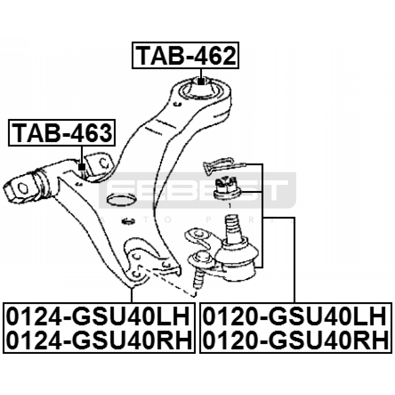ОПОРА ШАРОВАЯ TOYOTA SIENNA 2020–2024