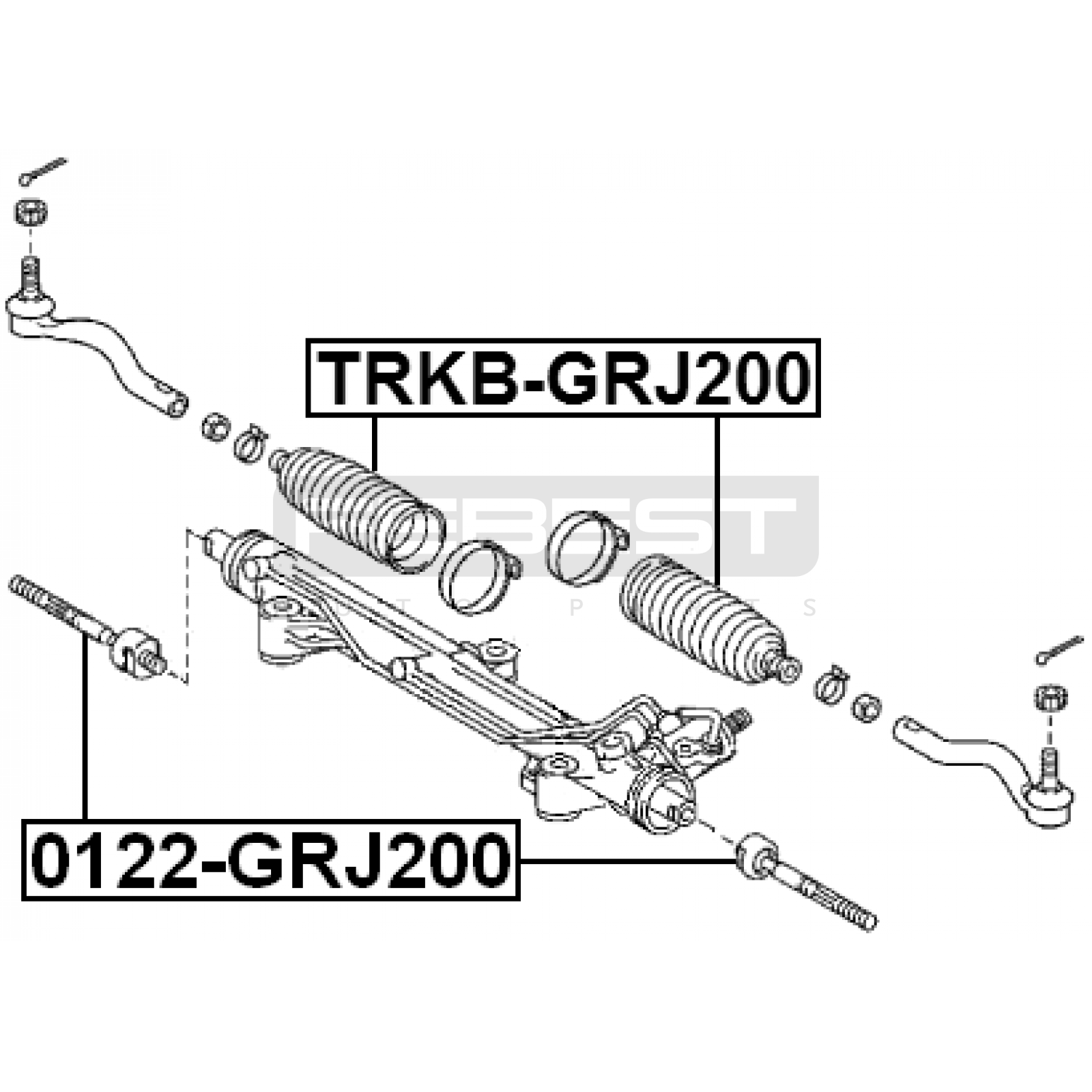 ТЯГА РУЛЕВАЯ LEXUS LX570 2007–2021
