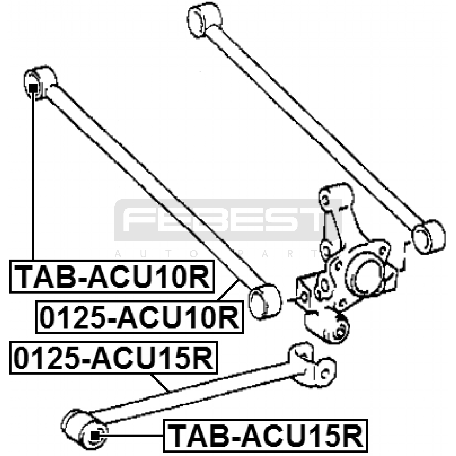ТЯГА РЕАКТИВНАЯ (ПОПЕРЕЧНАЯ) LEXUS RX300 1998–2003