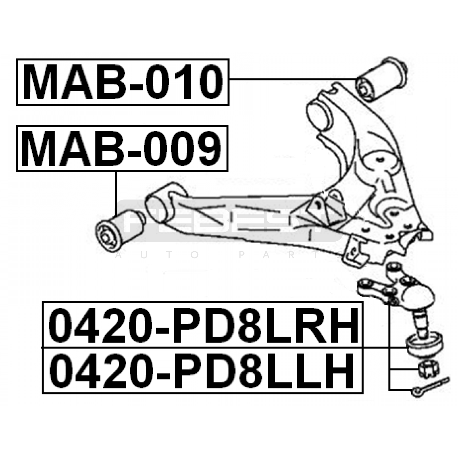 ОПОРА ШАРОВАЯ MITSUBISHI PAJERO 1991–1999