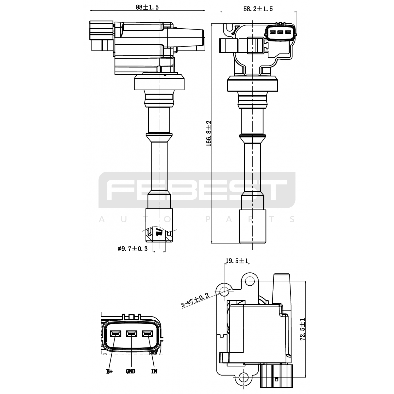КАТУШКА ЗАЖИГАНИЯ GREAT WALL HOVER 2005–2012