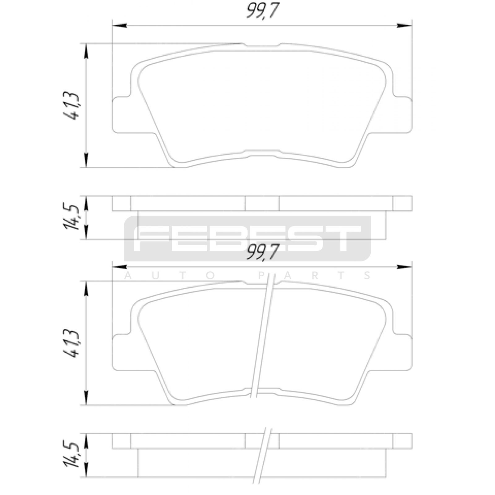 КОЛОДКИ ТОРМОЗНЫЕ HYUNDAI ELANTRA 2011–2015