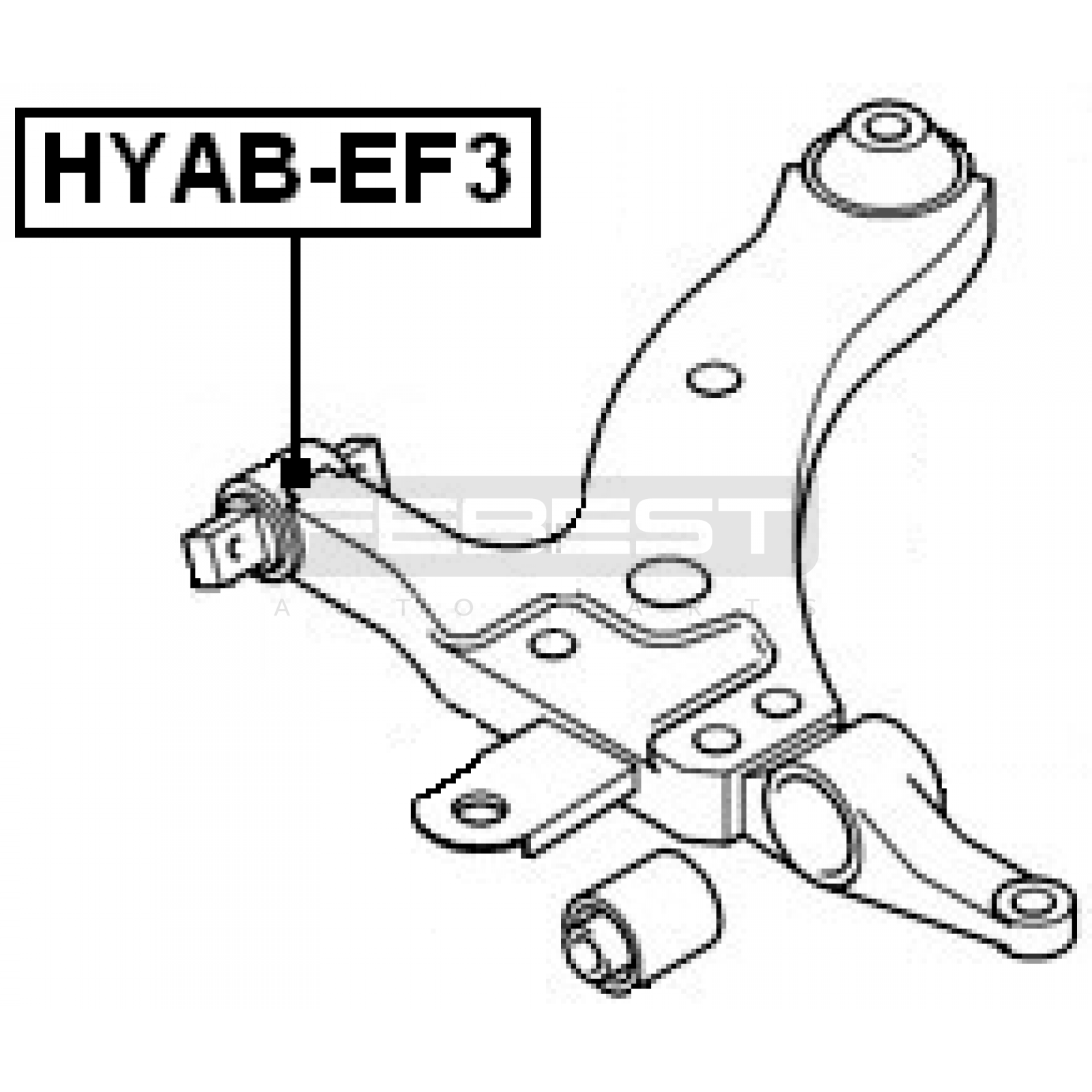 ВТУЛКА (САЙЛЕНТБЛОК) ПОДВЕСКИ HYUNDAI SONATA 1998–2001