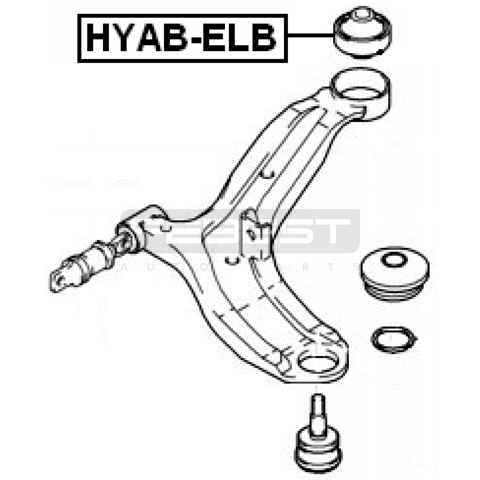ВТУЛКА (САЙЛЕНТБЛОК) ПОДВЕСКИ HYUNDAI ELANTRA 2006–2011