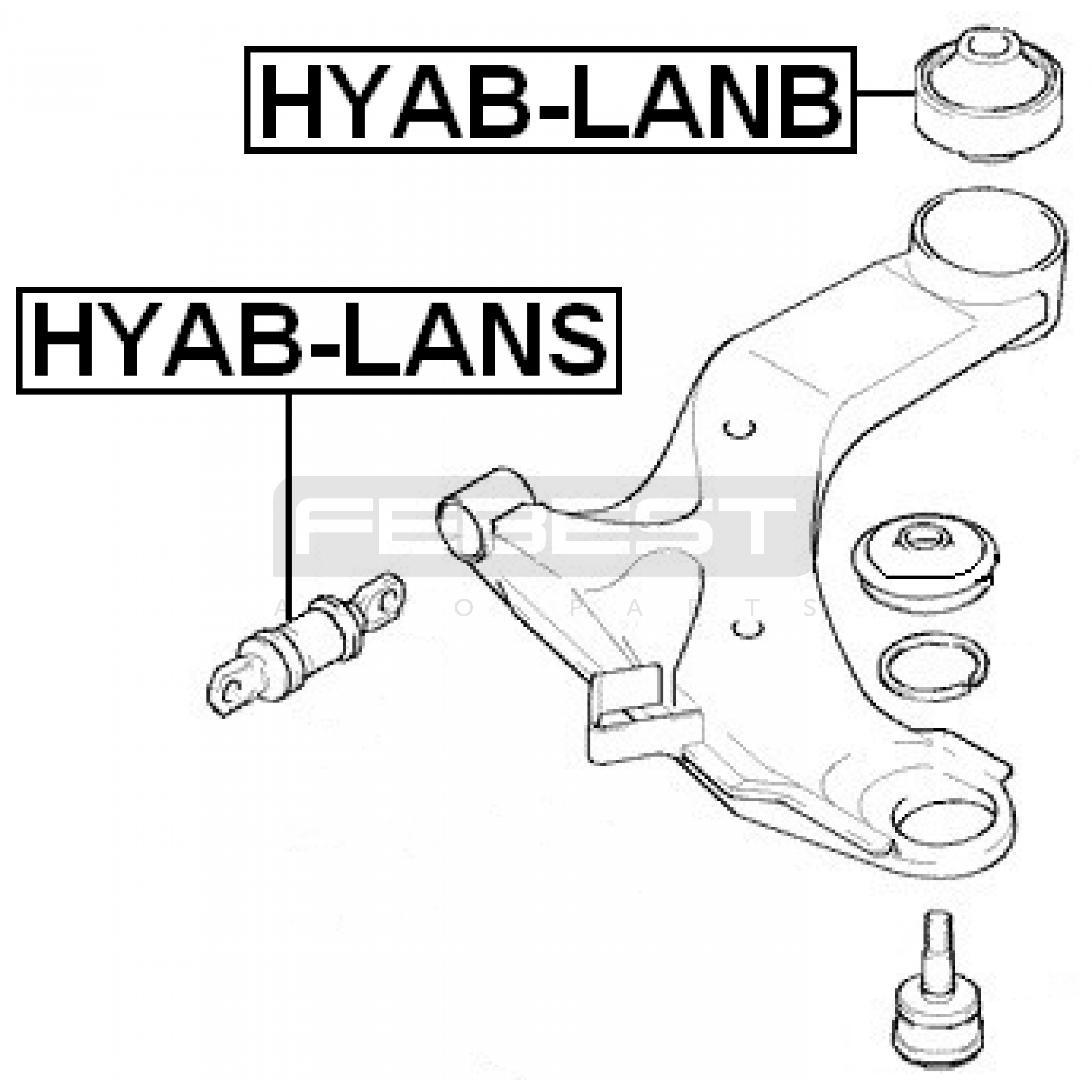 ВТУЛКА (САЙЛЕНТБЛОК) ПОДВЕСКИ HYUNDAI ELANTRA 2000–2010