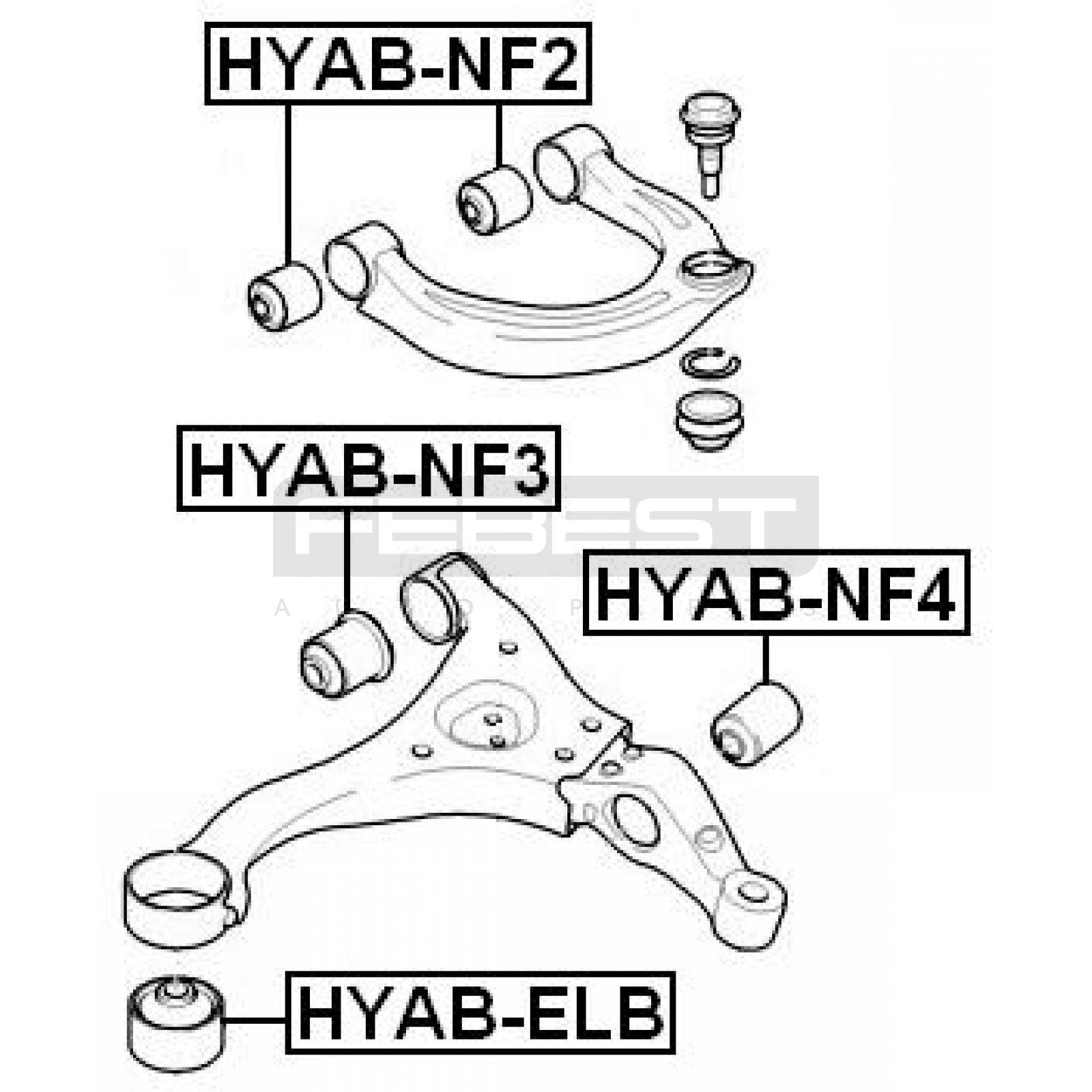 ВТУЛКА (САЙЛЕНТБЛОК) ПОДВЕСКИ HYUNDAI SONATA 2004–2014