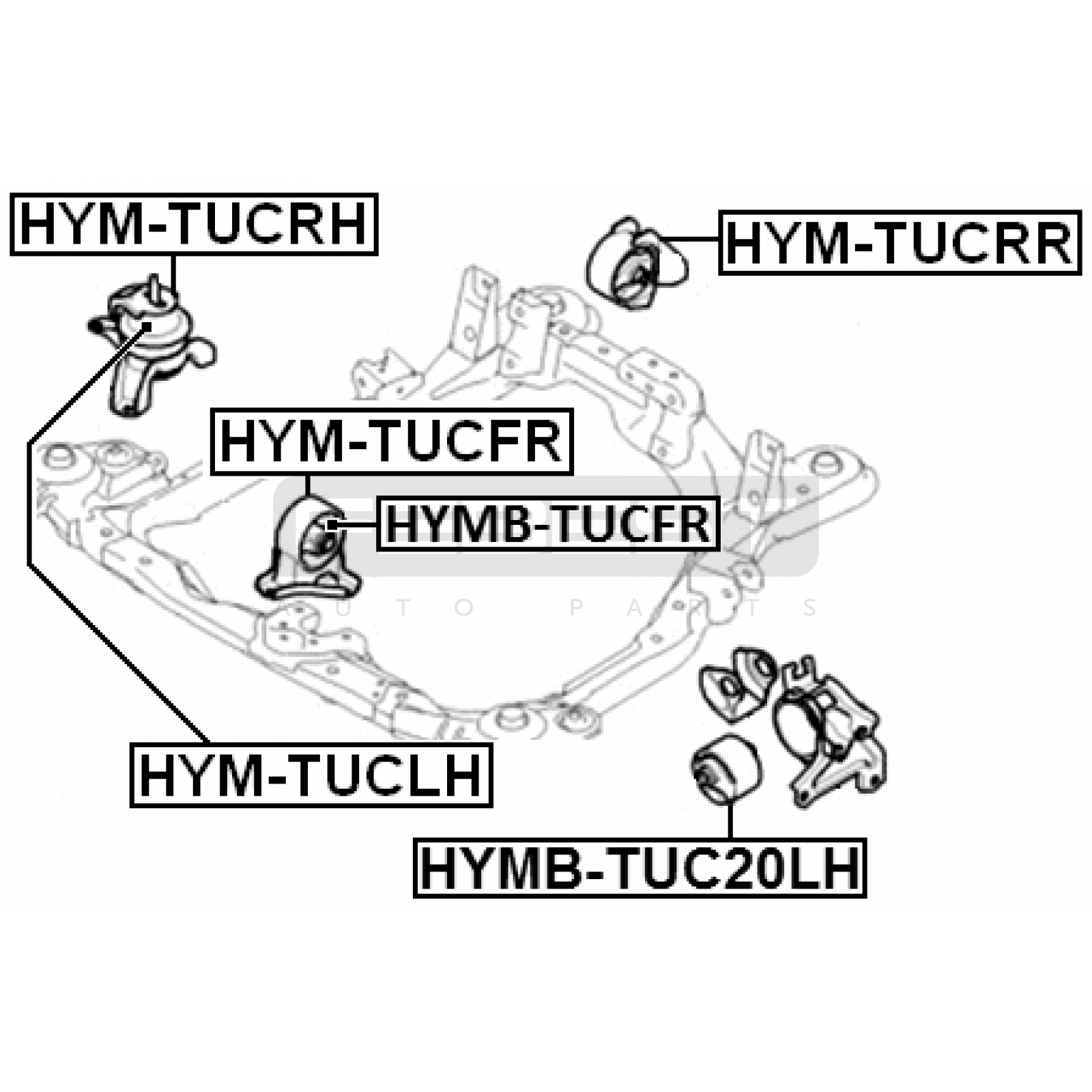 ПОДУШКА ДВИГАТЕЛЯ, КОРОБКИ HYUNDAI TUCSON 2004–2010