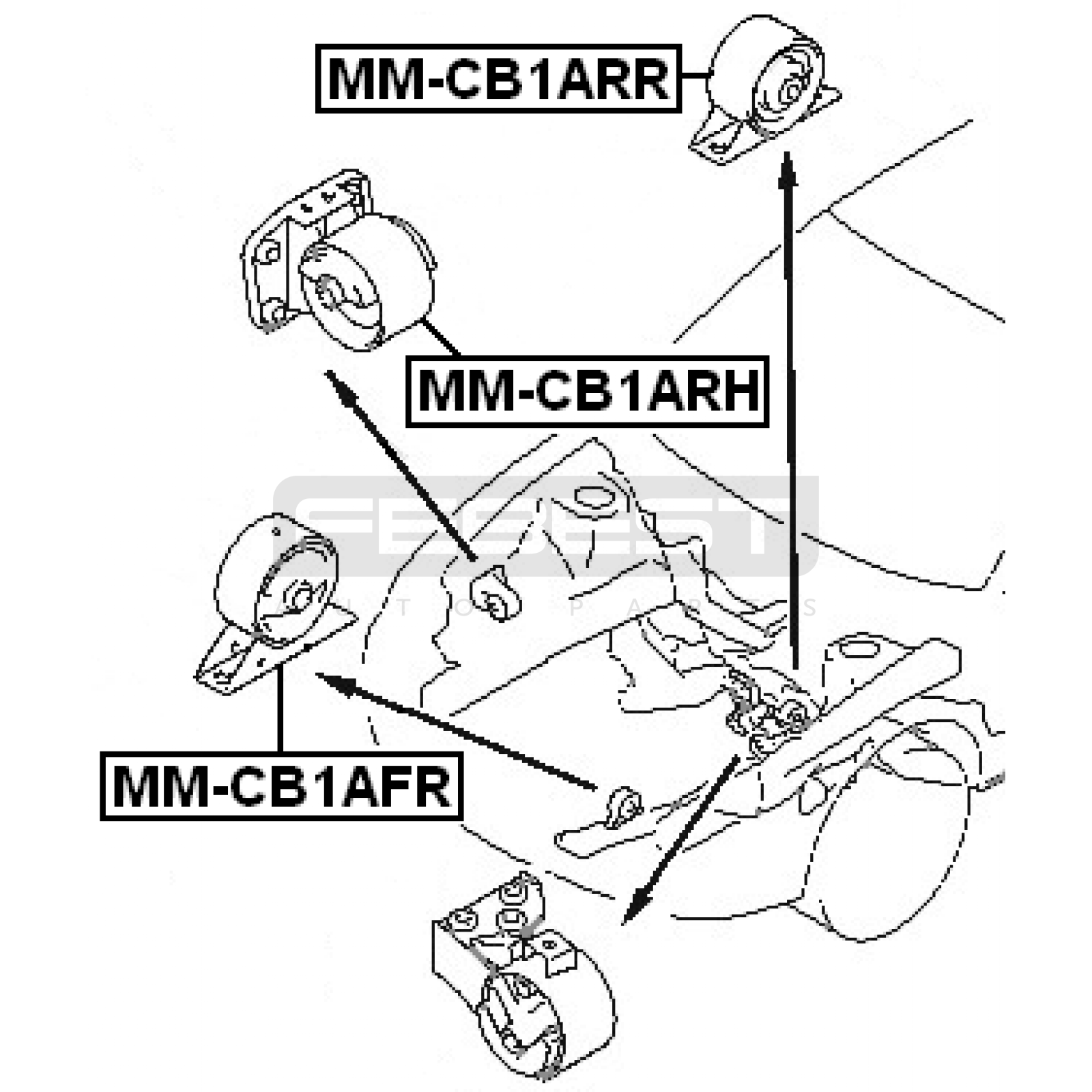 ПОДУШКА ДВИГАТЕЛЯ, КОРОБКИ MITSUBISHI LANCER