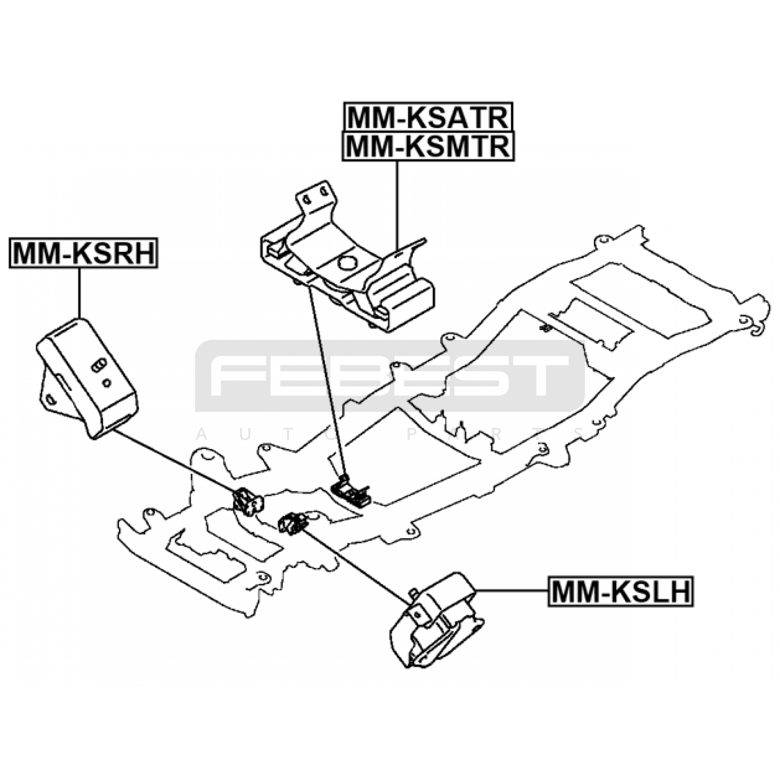 ПОДУШКА ДВИГАТЕЛЯ, КОРОБКИ MITSUBISHI L200 2021