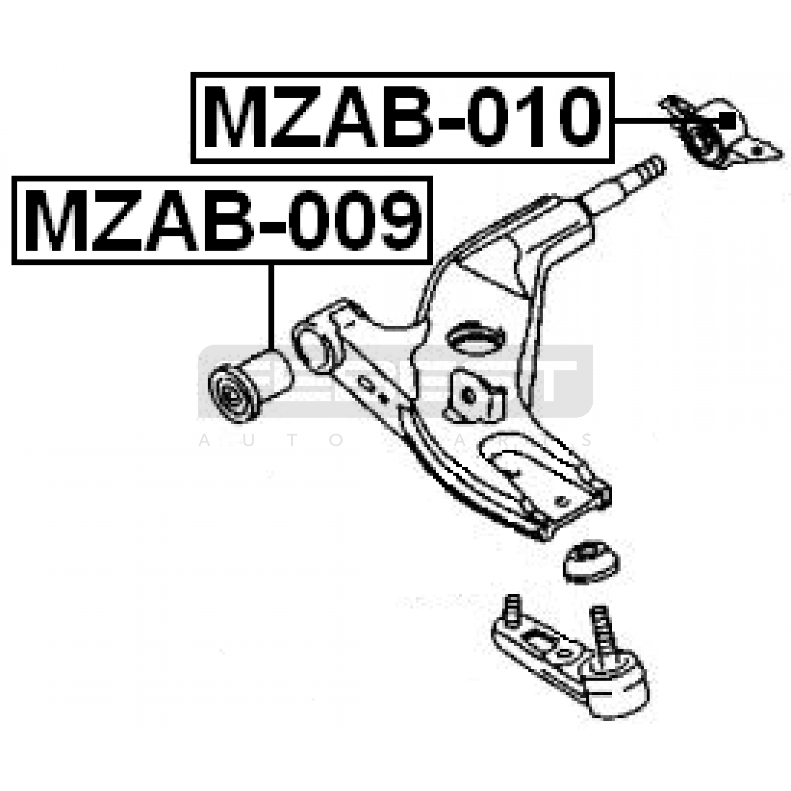 ВТУЛКА (САЙЛЕНТБЛОК) ПОДВЕСКИ № BC1D-34-470