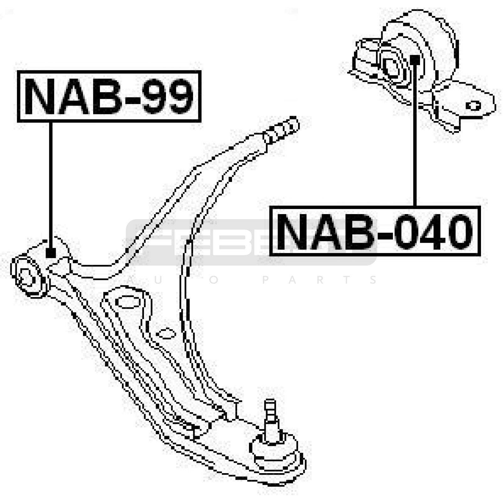 ВТУЛКА (САЙЛЕНТБЛОК) РЫЧАГА, ТЯГИ РЕАКТИВНОЙ NISSAN PRIMERA 1996–2002