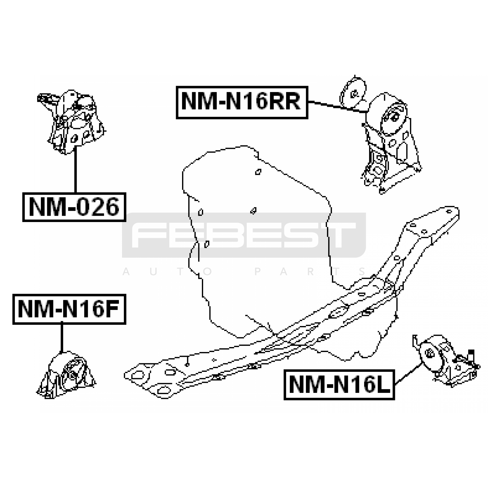 ПОДУШКА ДВИГАТЕЛЯ, КОРОБКИ NISSAN SUNNY