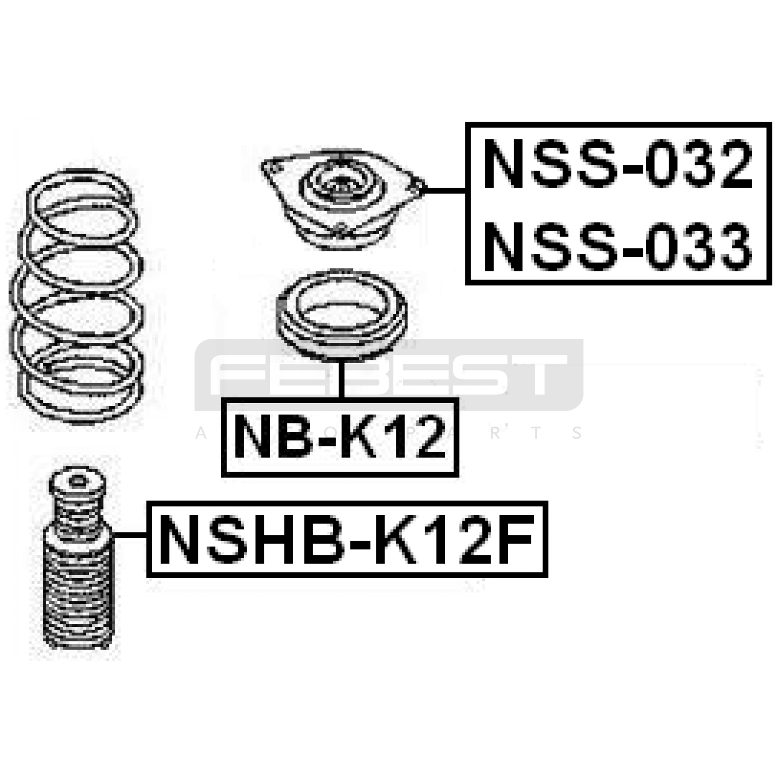 ОПОРА (ПОДУШКА) АМОРТИЗАТОРА NISSAN TIIDA