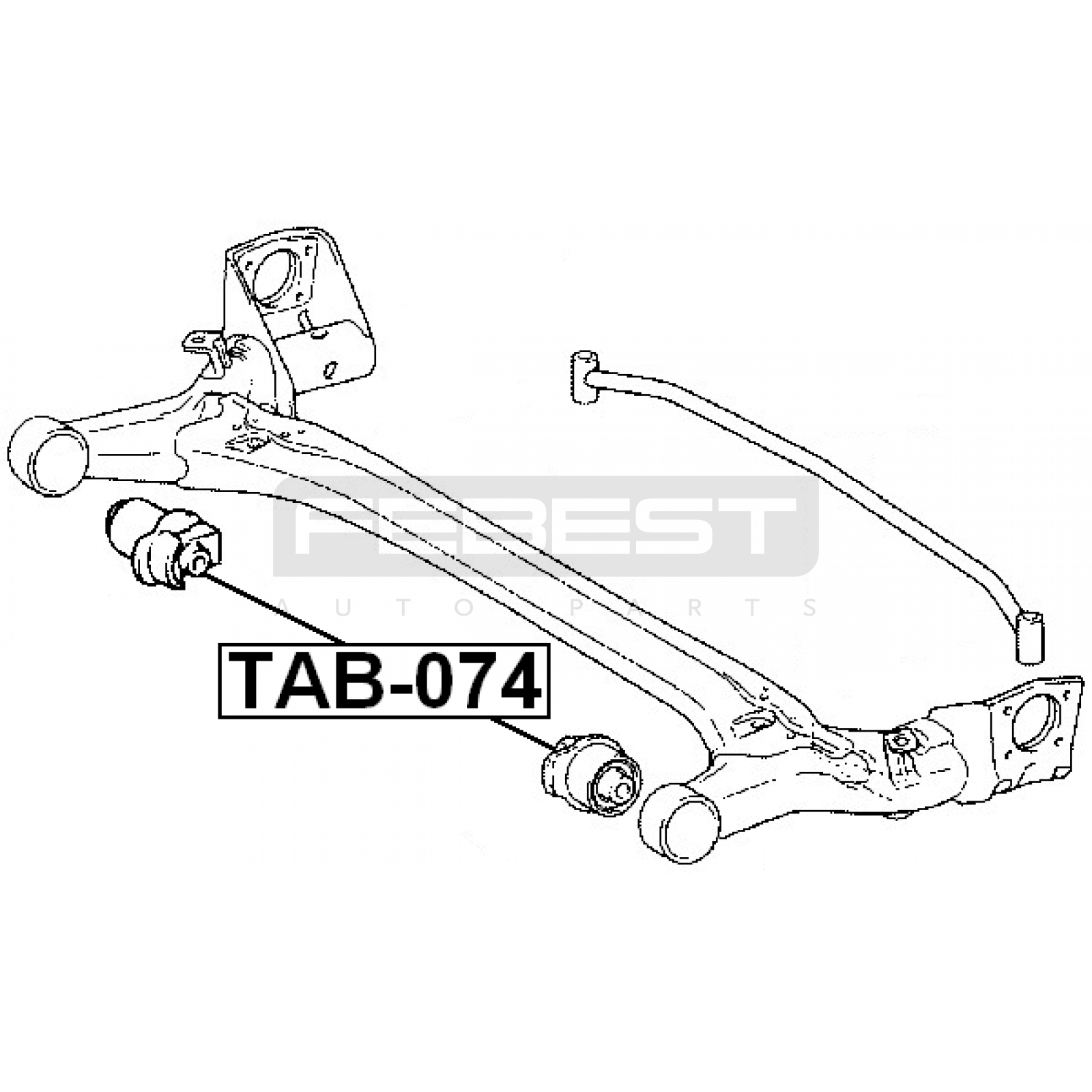 ВТУЛКА (САЙЛЕНТБЛОК) ПОДВЕСКИ TOYOTA COROLLA 2001–2007