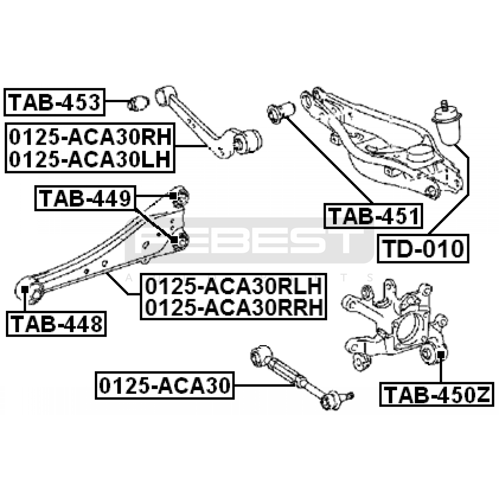 ВТУЛКА (САЙЛЕНТБЛОК) ПОДВЕСКИ TOYOTA RAV4 2005