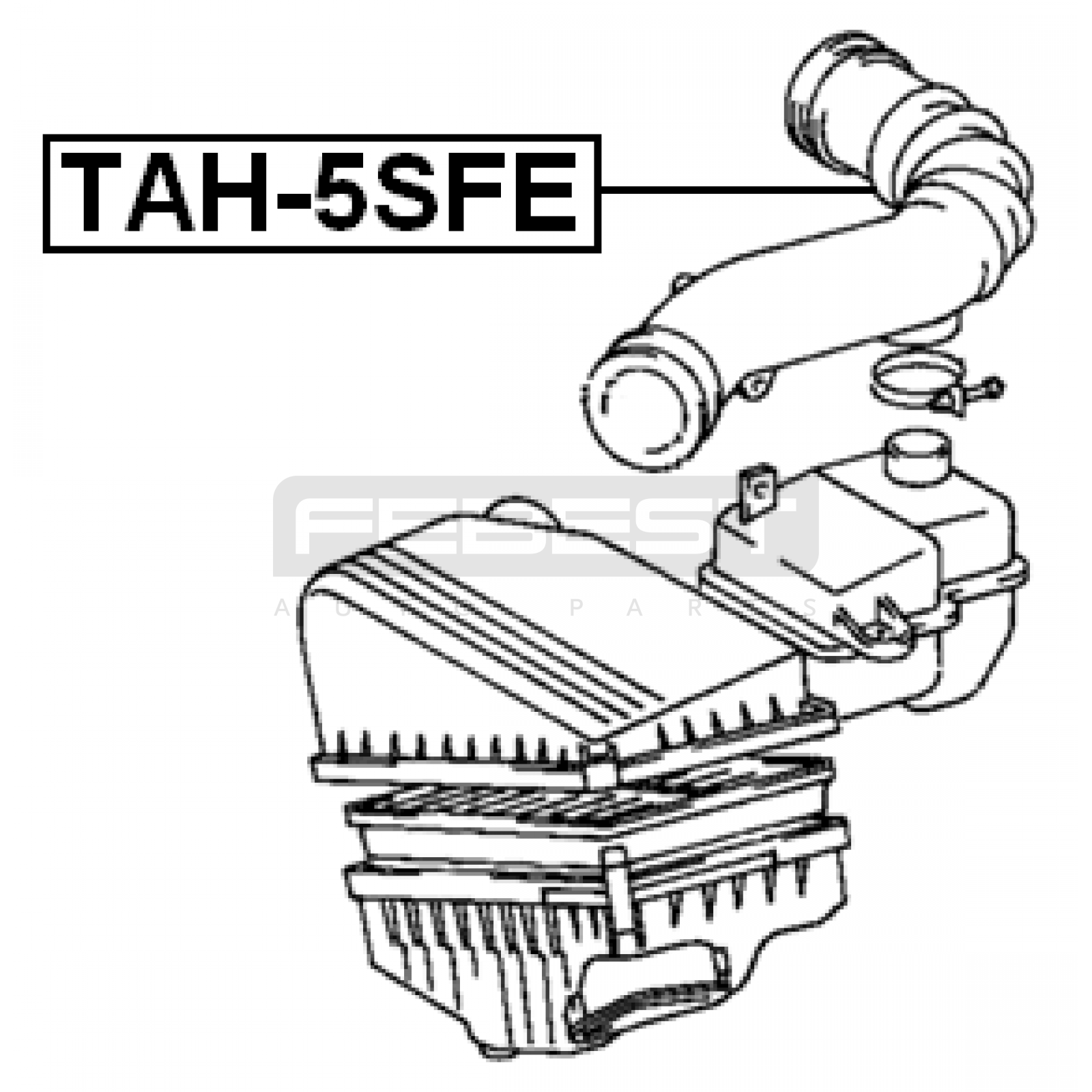 ПАТРУБОК ВОЗДУШНЫЙ (ГОФРА) TOYOTA CAMRY 1991–1996