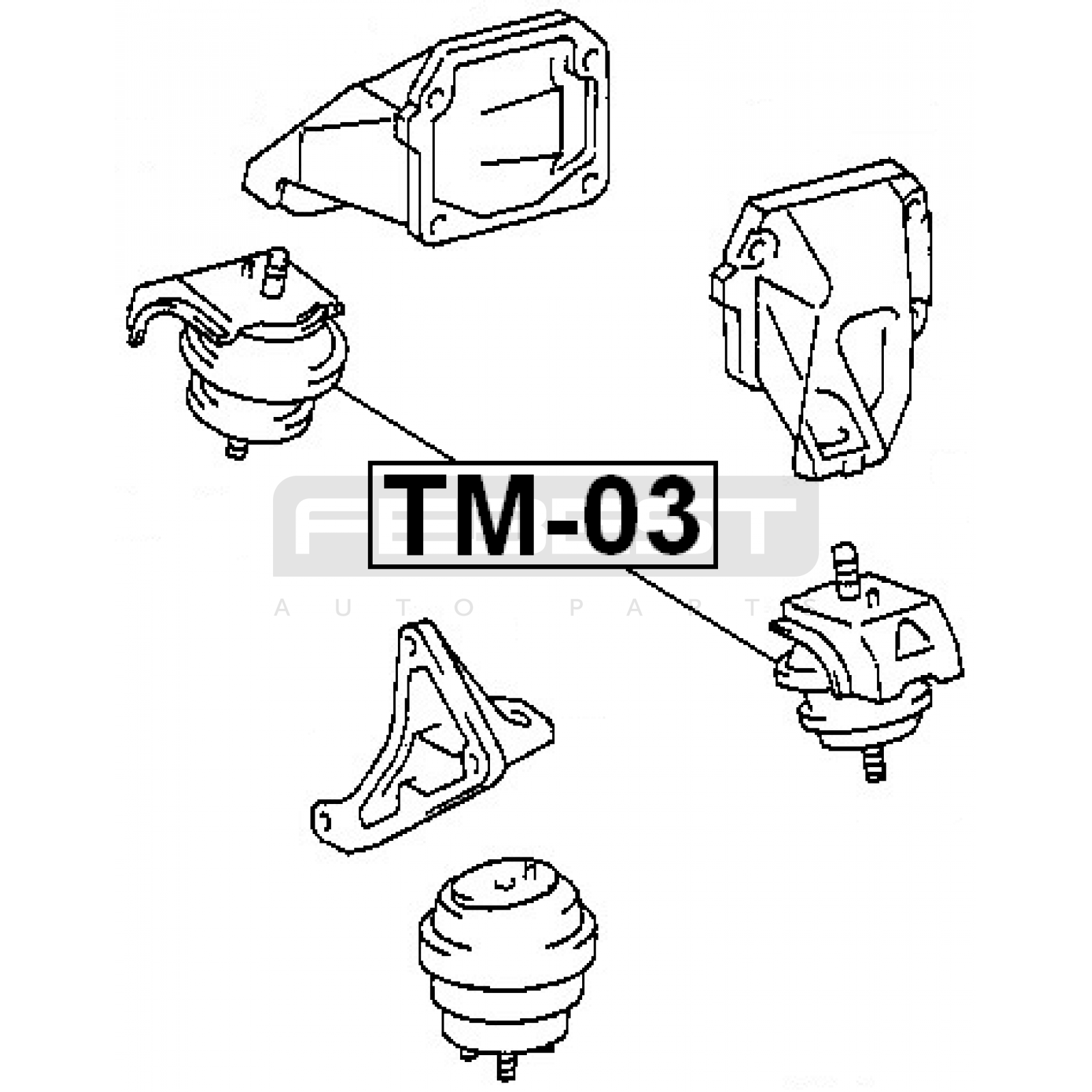 ПОДУШКА ДВИГАТЕЛЯ, КОРОБКИ TOYOTA MARK 2 1992–1996