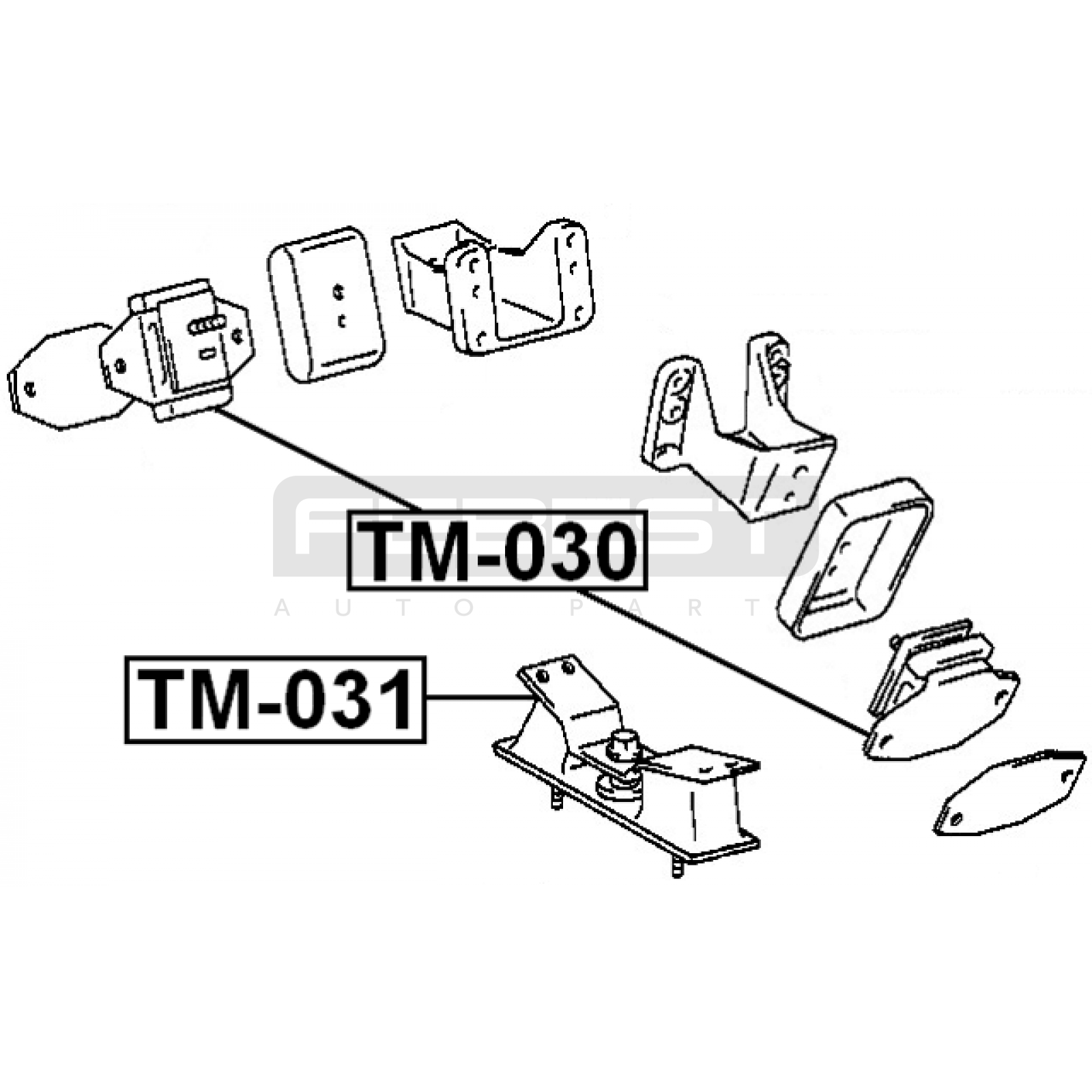 ПОДУШКА ДВИГАТЕЛЯ, КОРОБКИ TOYOTA LAND CRUISER 1998–2007