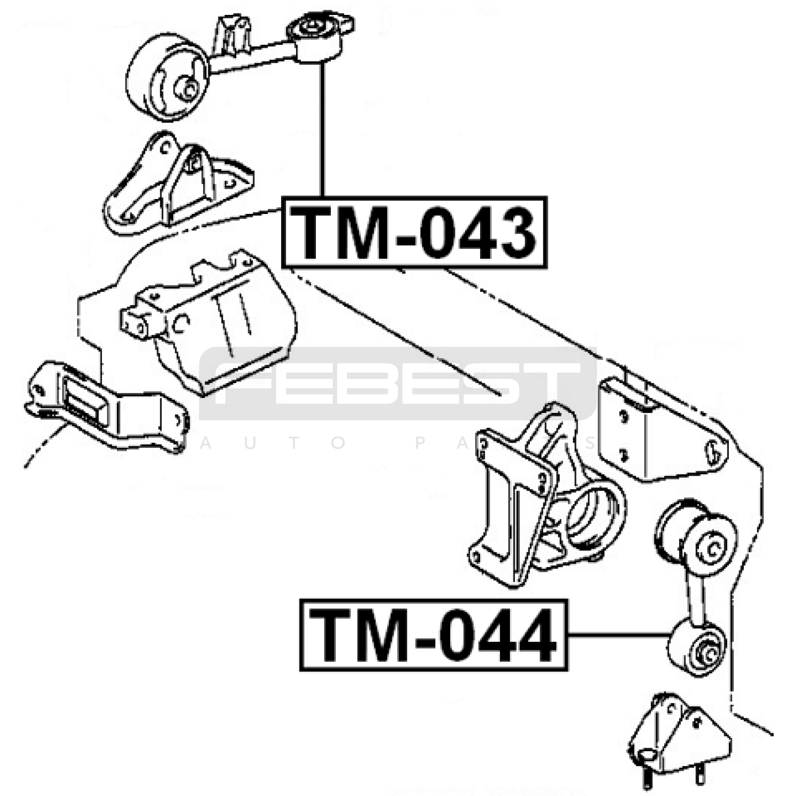 ПОДУШКА ДВИГАТЕЛЯ, КОРОБКИ TOYOTA CAMRY 2001–2006