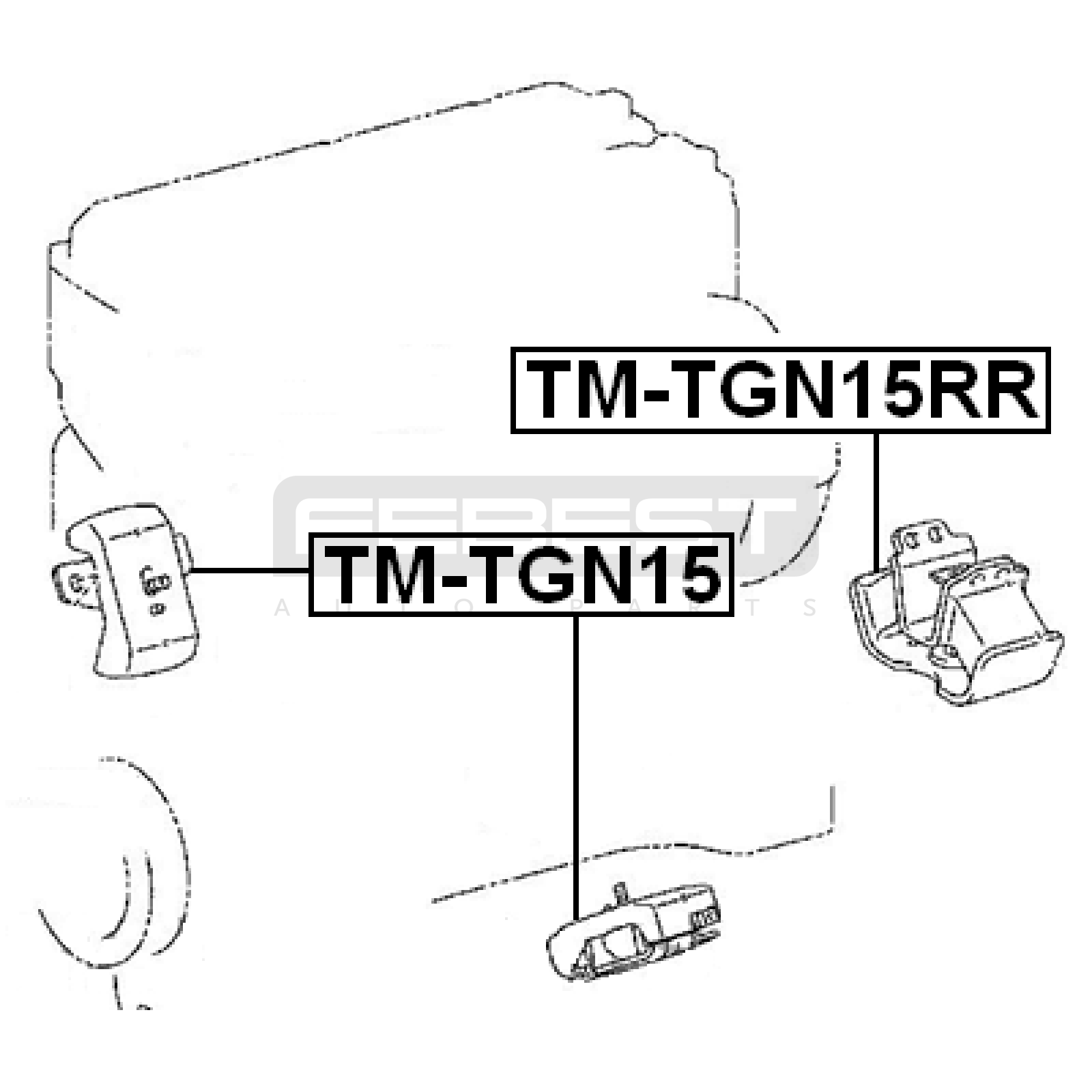 ПОДУШКА ДВИГАТЕЛЯ, КОРОБКИ TOYOTA FORTUNER 2005–2012